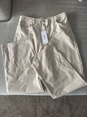 Rhythm women’s wide leg cream jeans